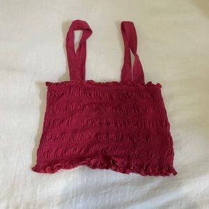 American eagle berry red tank top